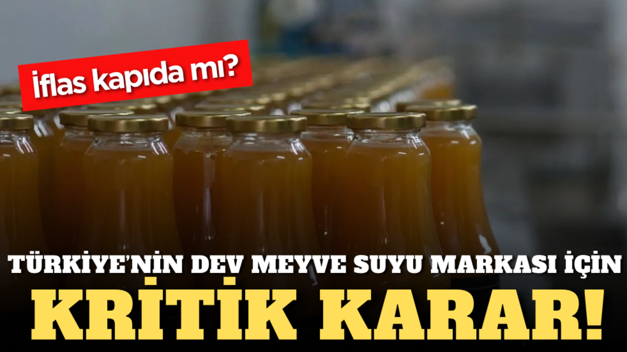 58 Yıllık Meyve Suyu Şirketi İçin Kritik Konkordato Çağrısı