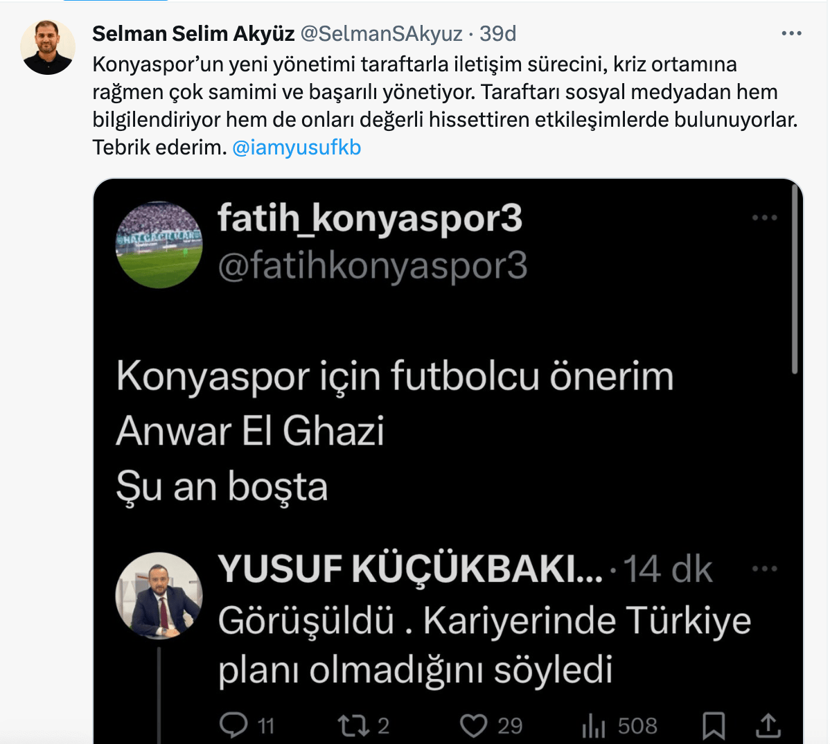 Erdoğan'dan Konyaspor-Filistin Maçı Paylaşımı: Kardeşliğin Müstesna Örneği