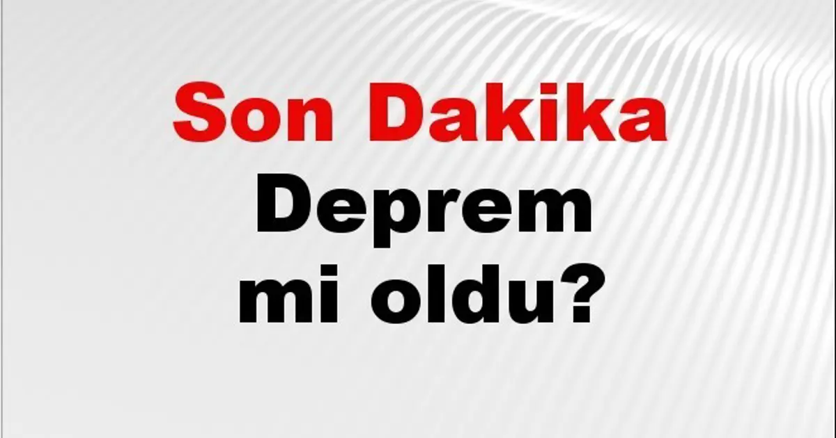 Son Dakika: Muğla ve Akdeniz'de Deprem, Kandilli Bilgileri Paylaştı