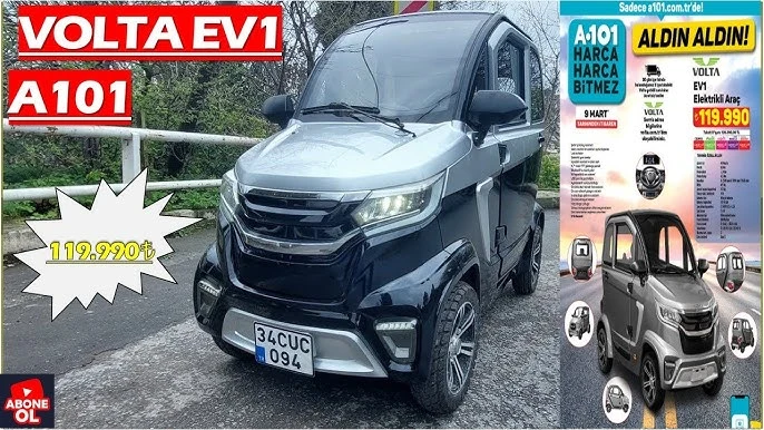 Volta EV1 Elektrikli Otomobil A101'de: Fiyatı ve Özellikleri Belli Oldu